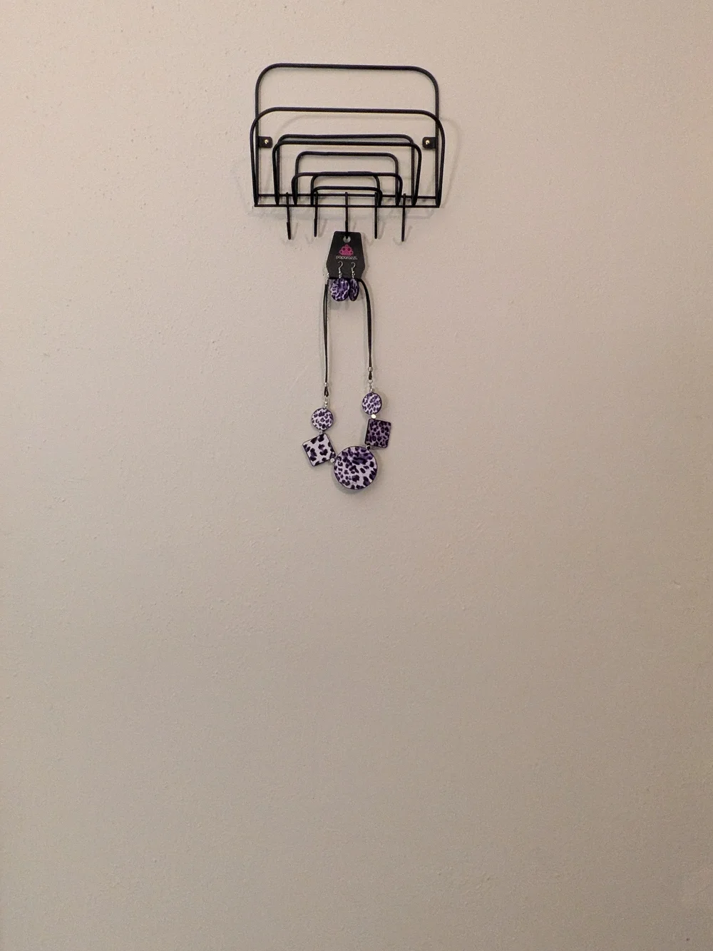 paparazzi Purple Leopard Print Pendant Necklace & Earrings